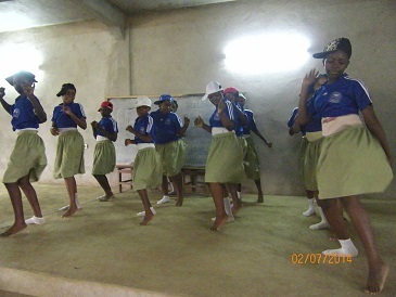 2014 Activities on Bilingualism Day. Form Two students on stage